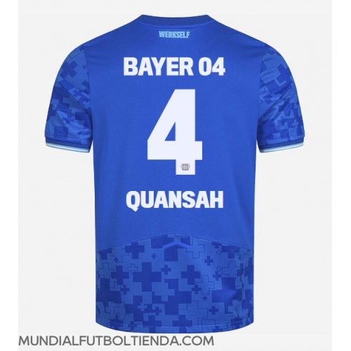 Camiseta Bayer Leverkusen Jarell Quansah #4 Tercera Equipación Replica 2025-26 mangas cortas Camiseta Bayer Leverkusen Jarell Quansah #4 Tercera Equipación Replica 2025-26 mangas cortas